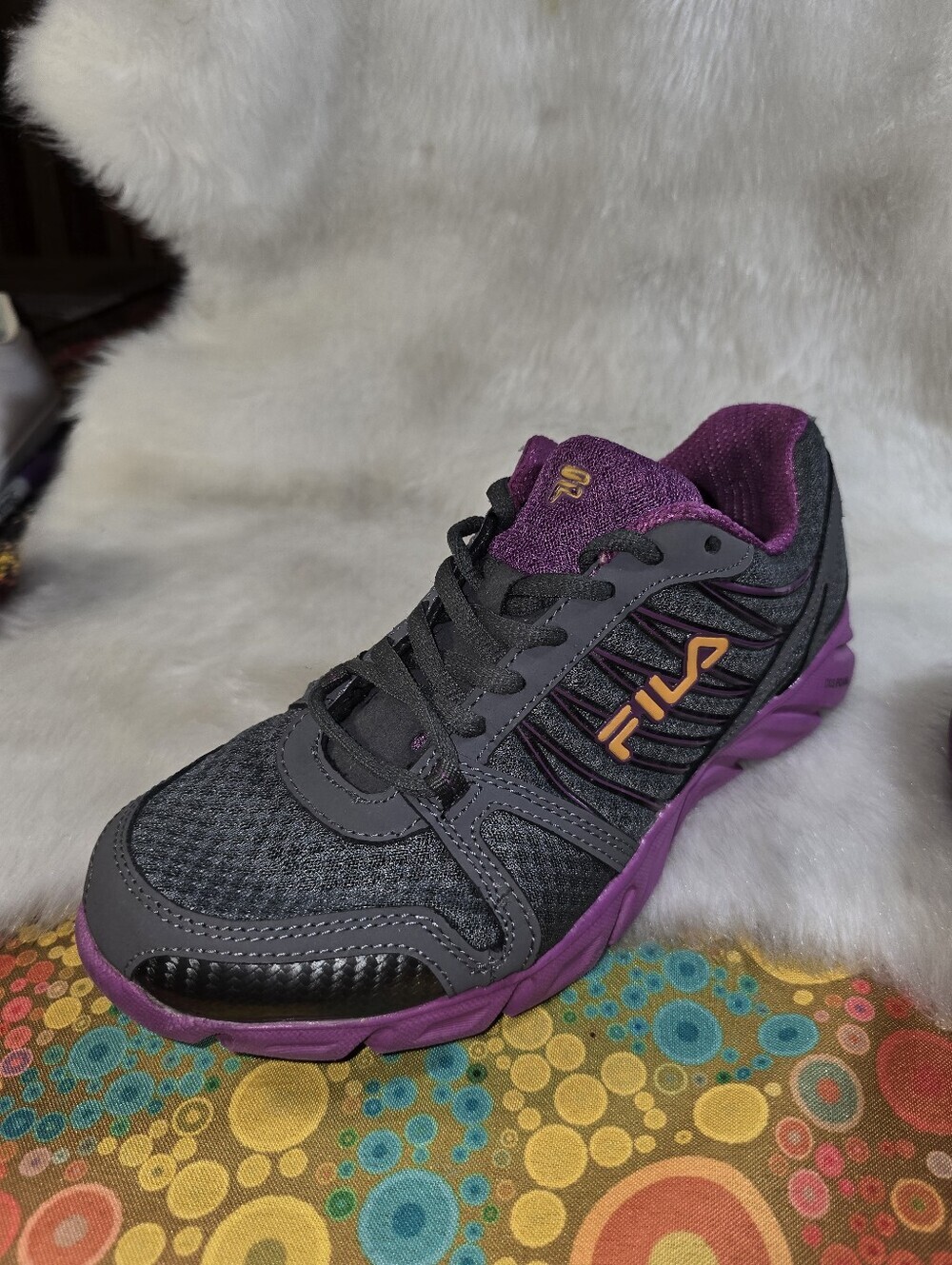FILA Fresh 3 Gray & Purple Women's Running Shoes - Picture 3 of 12
